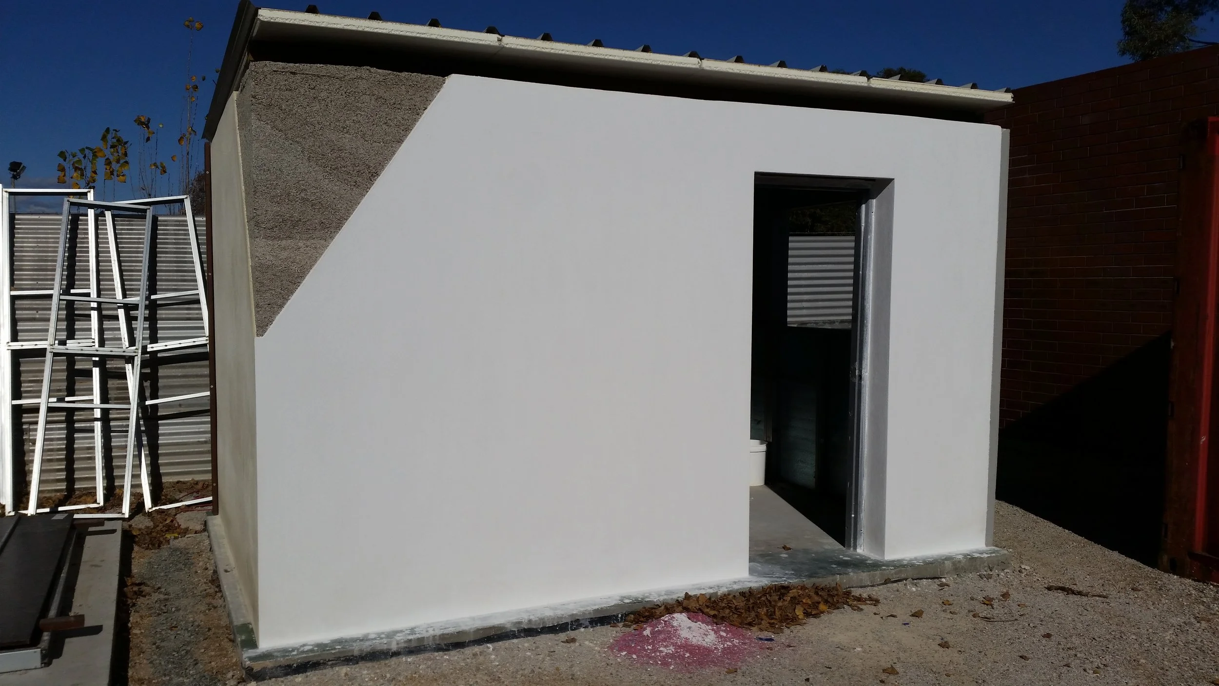 Hempcrete shed