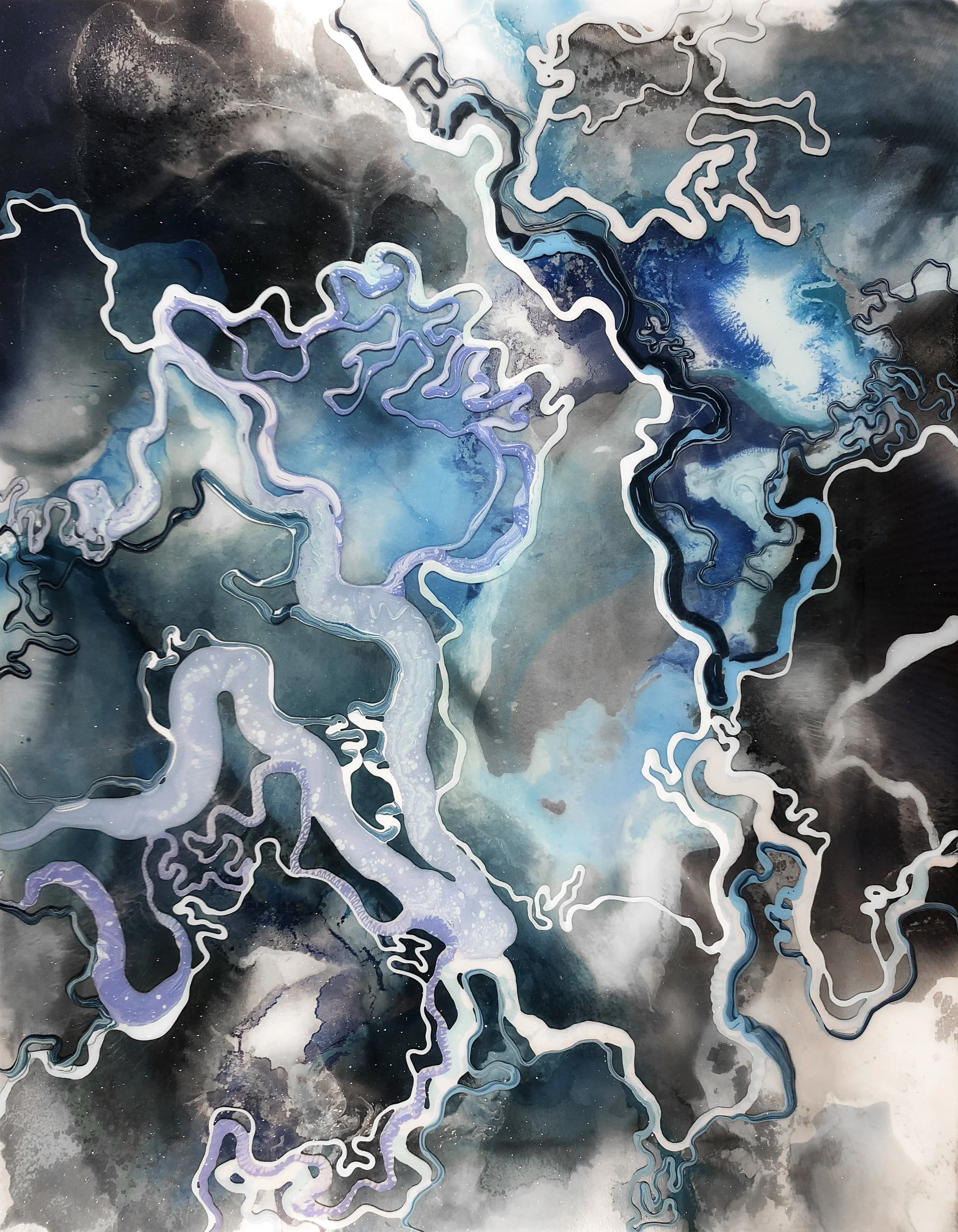 Resin and mixed media on board - 180 x 140cm - 2019 - SOLD