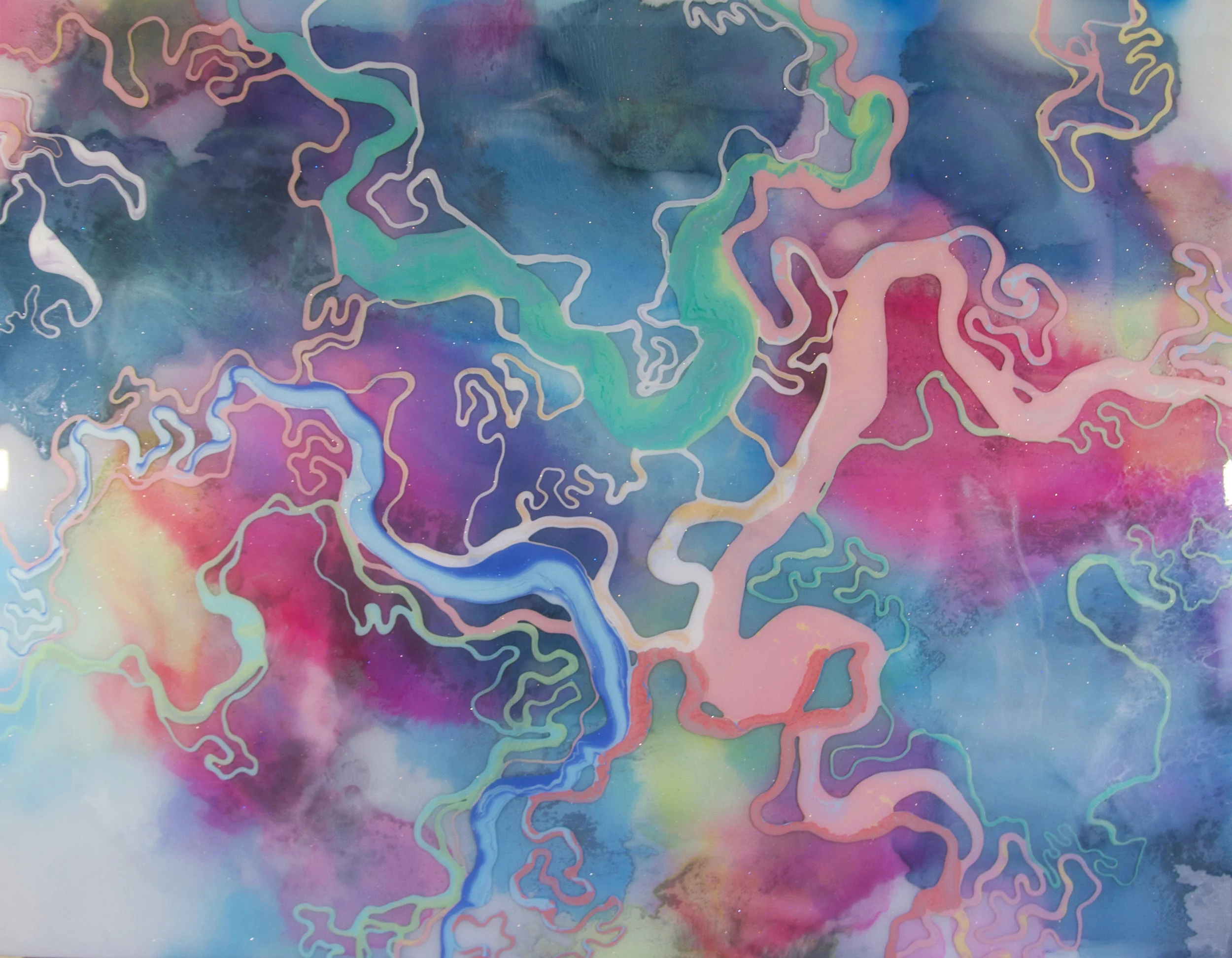 Resin and mixed media on board - 180 x 140cm - 2019 - SOLD