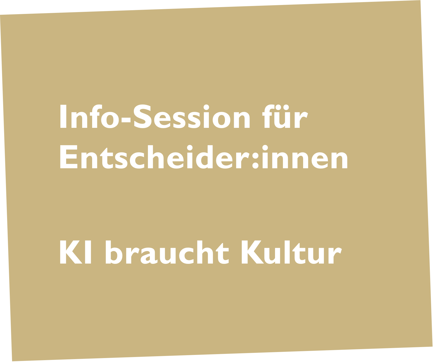 KI braucht Kultur. Vom Effizienzversprechen zu echter Wirkung.