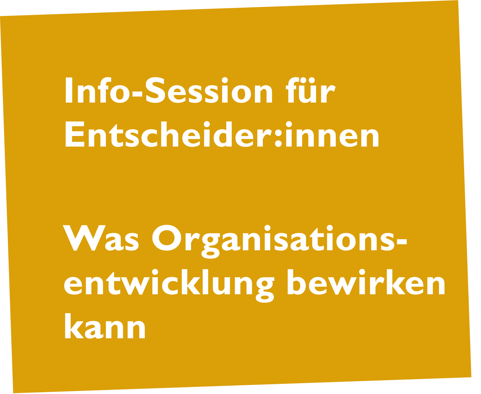 Was Organisationsentwicklung bewirken kann 