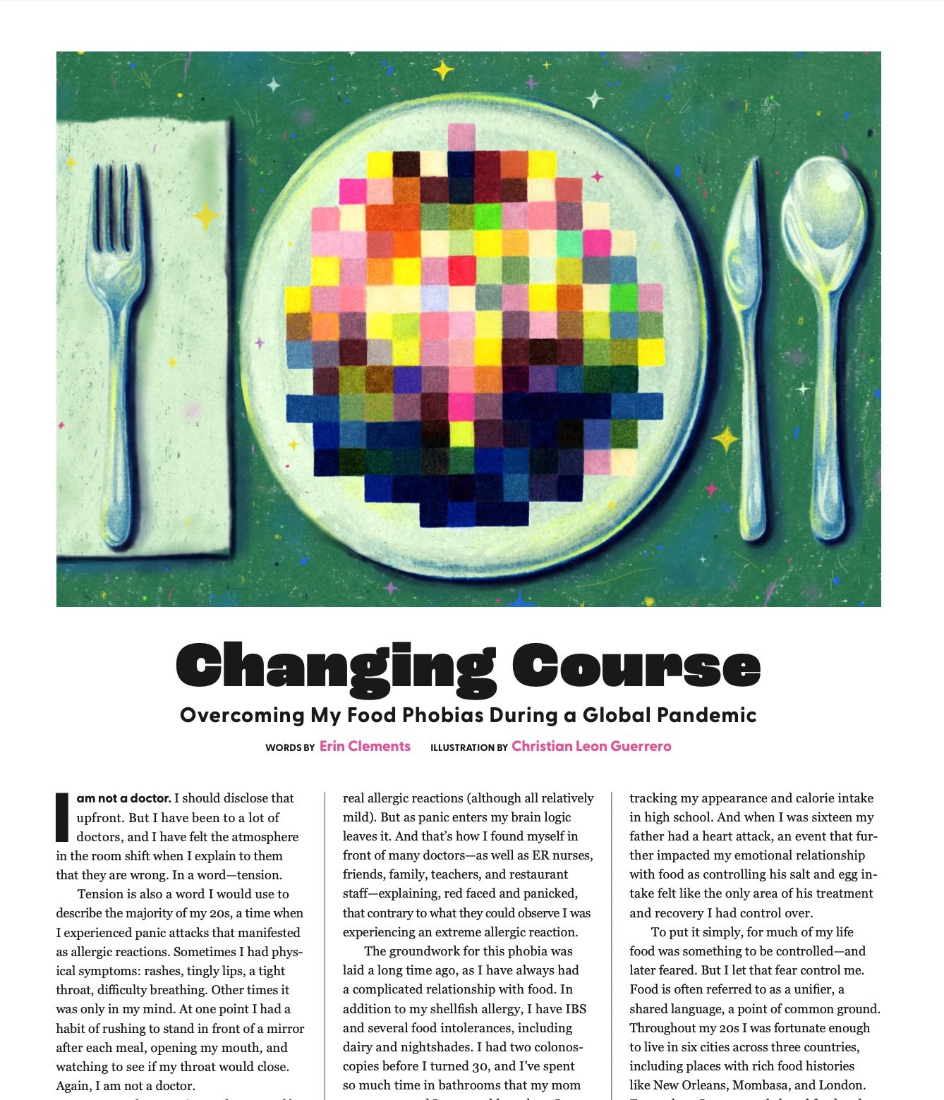 "Changing Course Overcoming My Food Phobias During a Global Pandemic" 