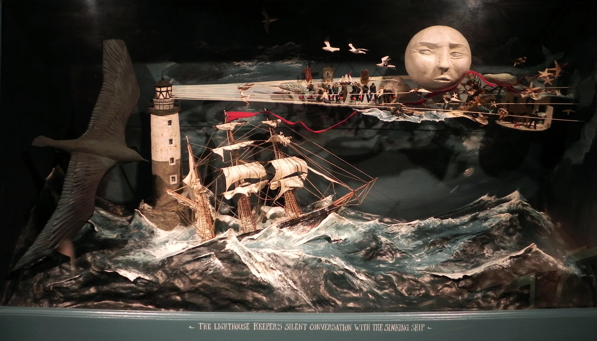'The Lighthouse Keeper's Silent Conversation With The Sinking Ship'.
