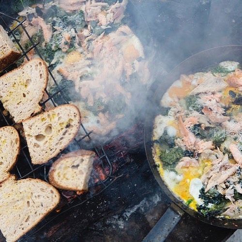 Green eggs and smoked Trout perfect beach food recipe on @classicyacht.tv link in bio - see our Journal for full recipe. 
#beachfood #cookingonboard #cookingonaboat #classicboat #classicyacht #circumnavigation #islands #lesvoilesdesainttropez #classi