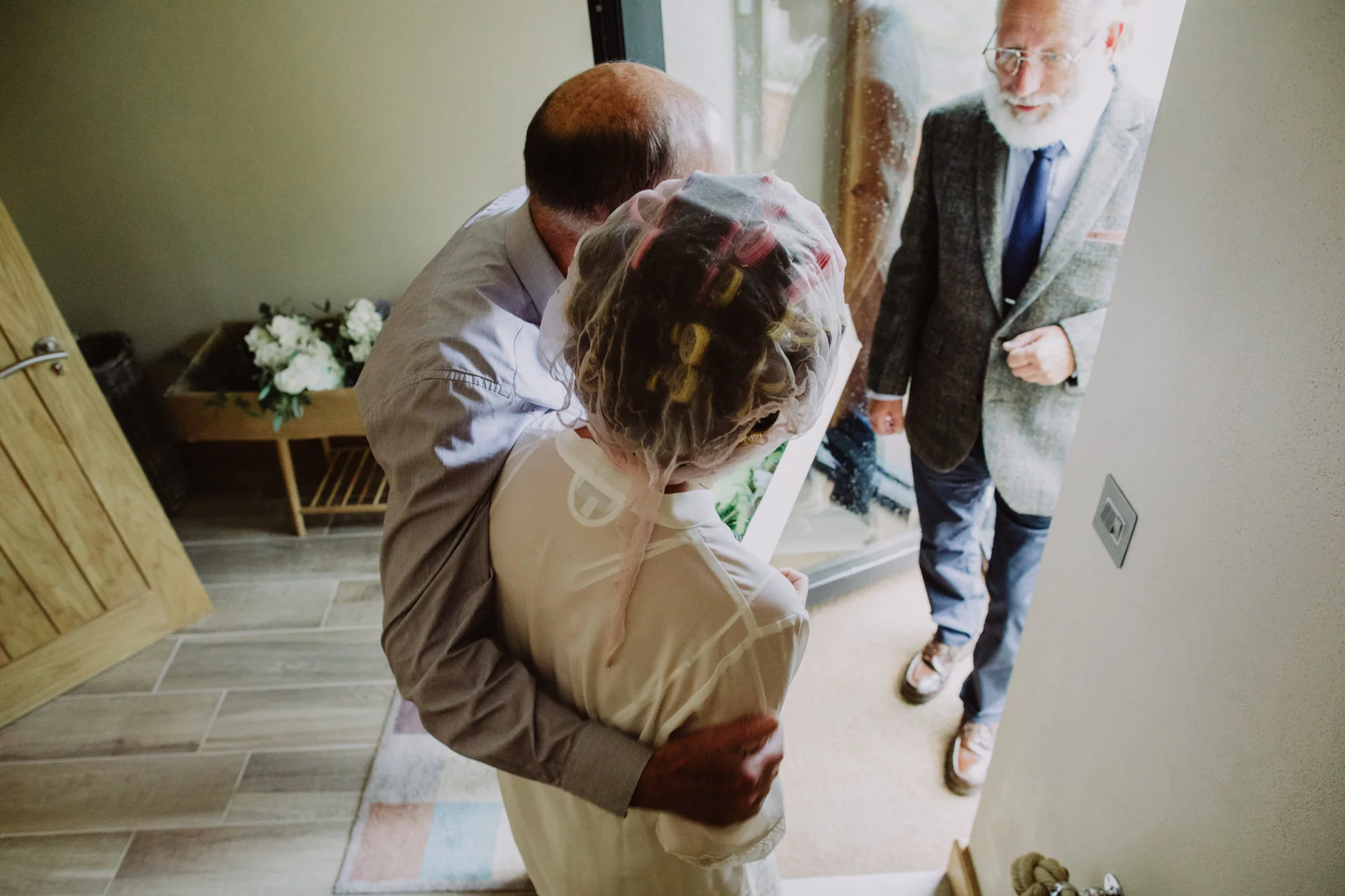 Frankie's dad gives her a last minute squeeze knowing the next time he'll see his beautiful daughter, she will be in her wedding dress. 