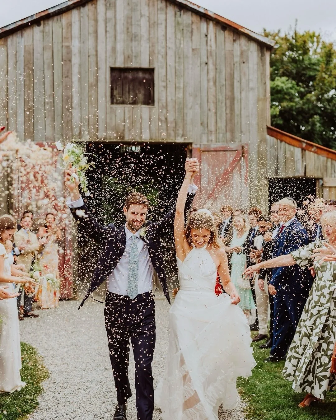 H &amp; B&rsquo;s iconic wedding at the beautiful @nancarrowfarmwedding. I adore photographing at Nancarrow, sat quietly in the Cornish countryside, the barn and its amazing plays of light are always a treat to work with (as are the staff, and the ch