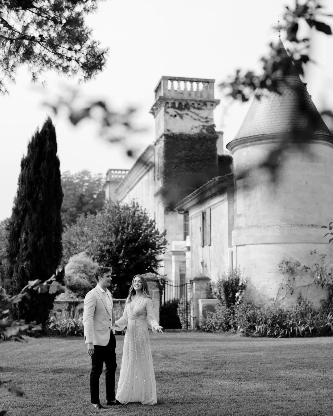 Claire &amp; Oliver&rsquo;s laidback, intimate elopement in the Bordeaux region at the beautiful @chateausentout was magical. They wanted a super relaxed day exploring the chateaux grounds before an intimate ceremony and dinner for their closest. A j