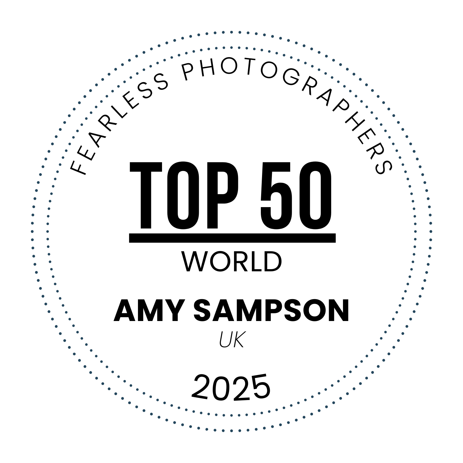 Amy Sampson one of the top 50 photographers in the world as voted by Fearless