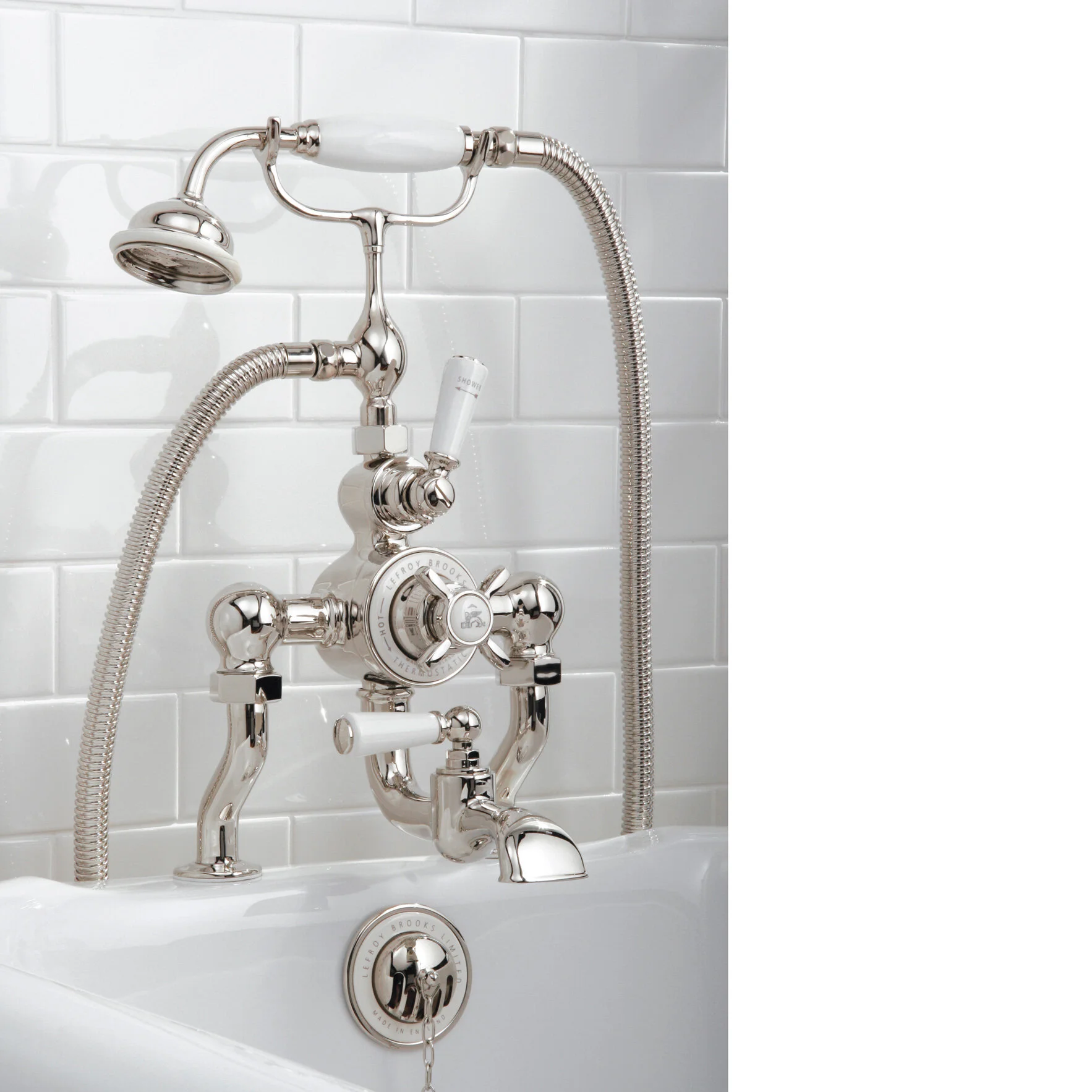 GD 8823 Classic deck mounted thermostatic bath shower mixer — Lefroy
