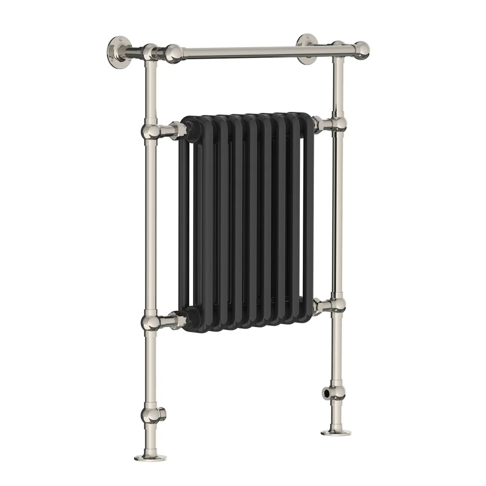 BK 3202 Classic black towel warmer with stainless steel radiator — Lefroy  Brooks (UK u0026 Europe)