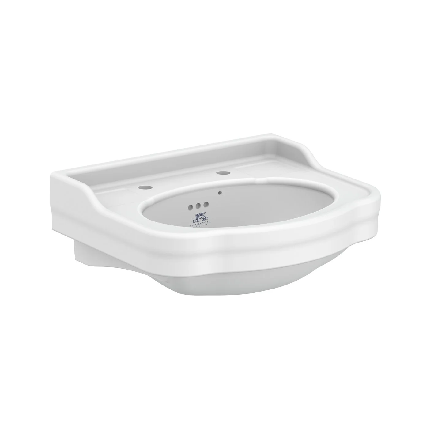 LB 7722   La Chapelle two hole narrow basin (57 cm)