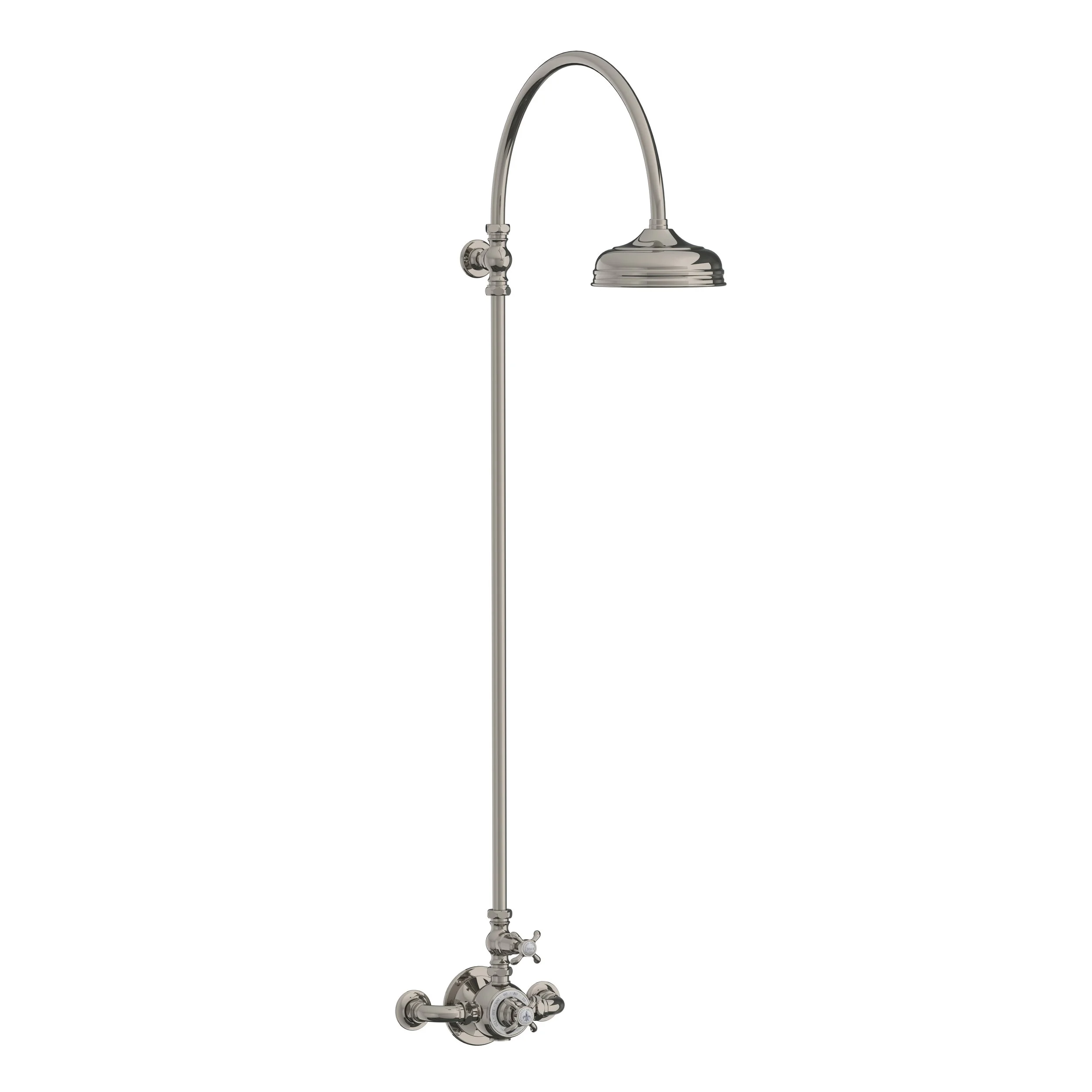 FR 8610   La Chapelle thermostatic valve with riser &amp; 8" rose