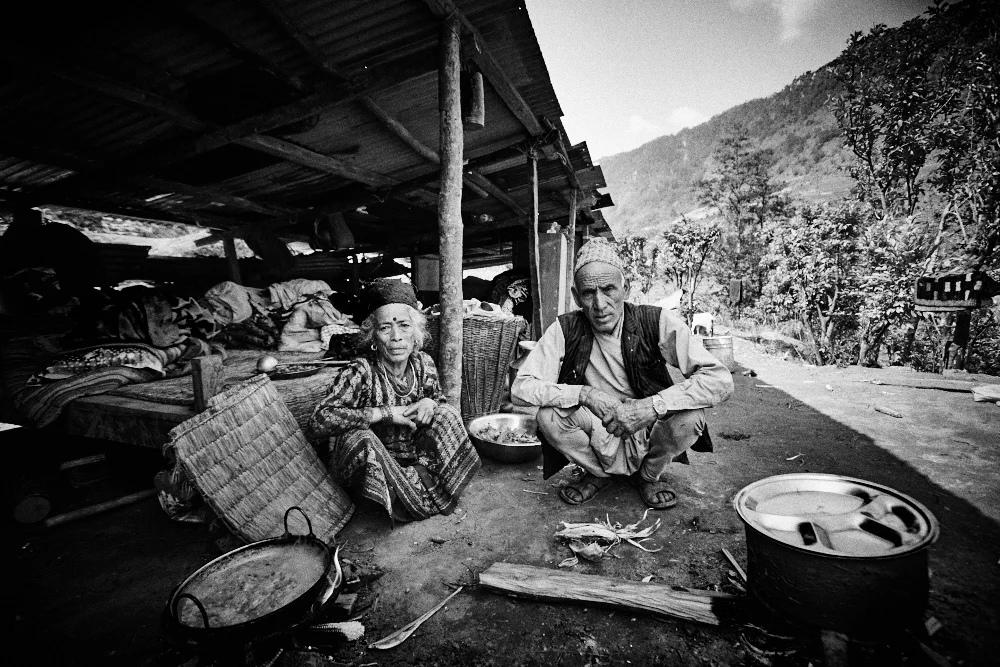 A couple posing for the camera in Sakhuwa.