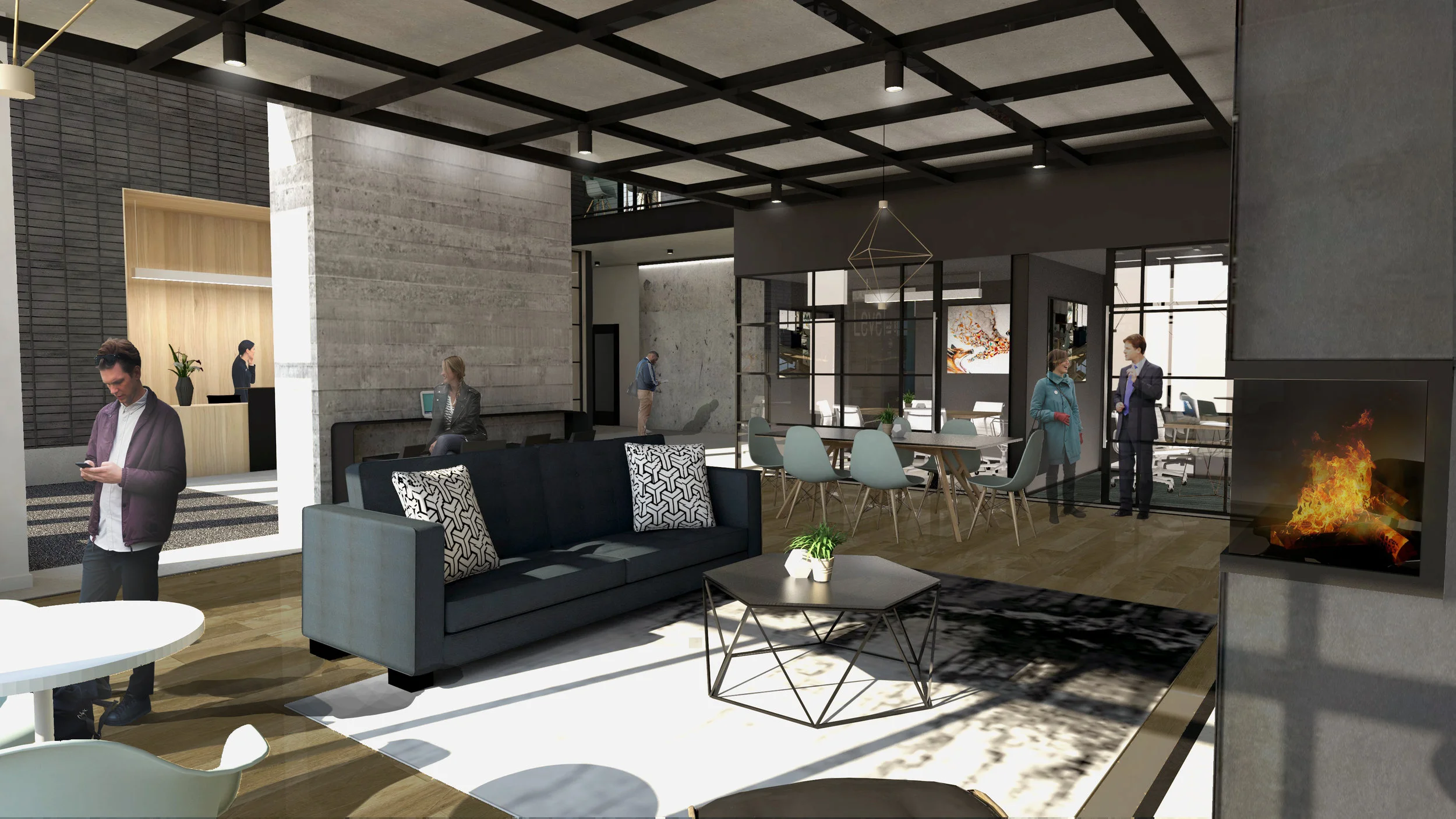 Work done for Ferguson Architecture - Main Lobby (Design by me and others, rendering by others)
