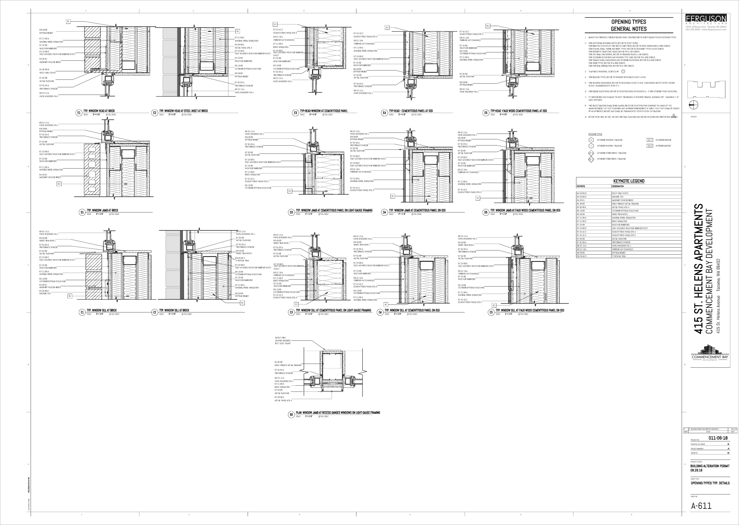 Work done for Ferguson Architecture - Led the details team