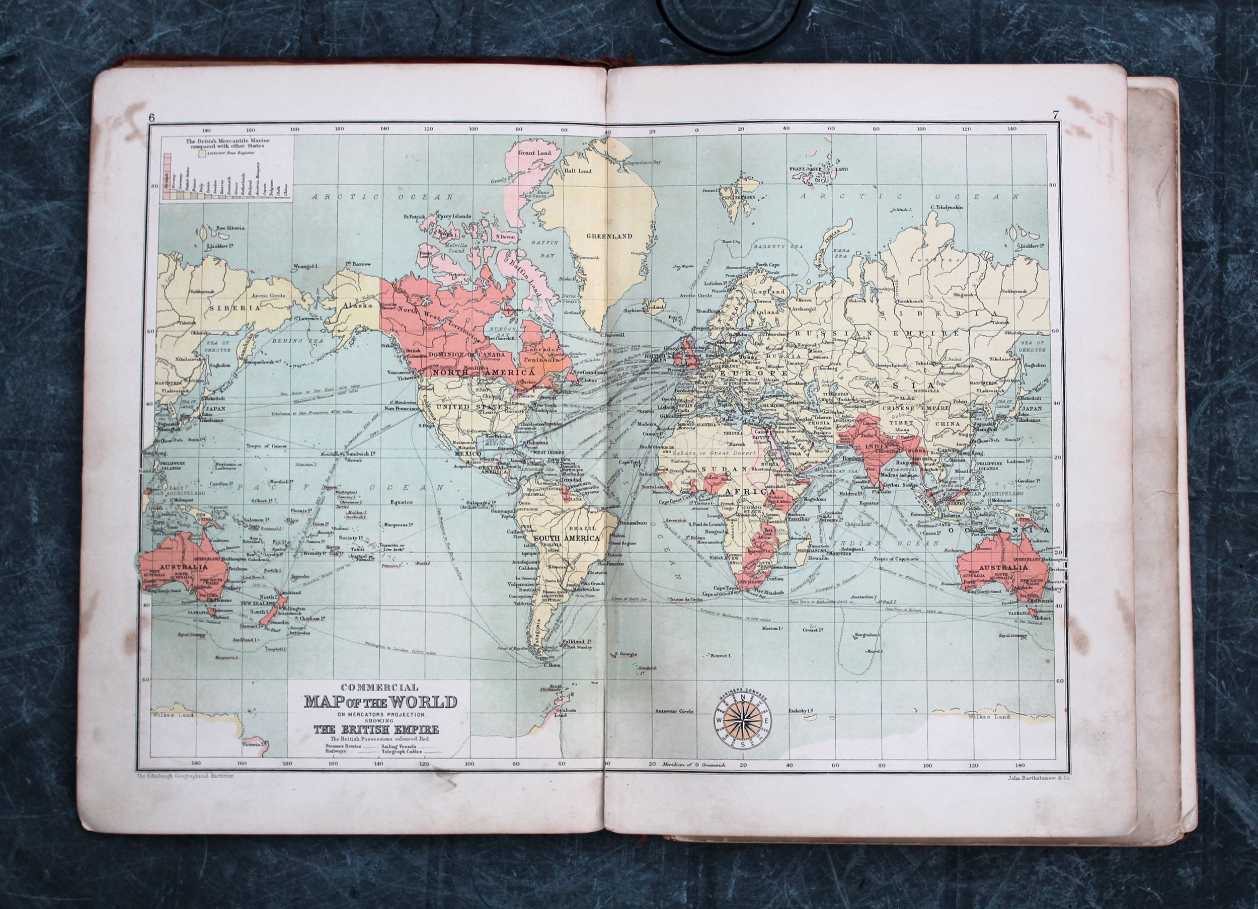 An old book of maps that the style was based upon.