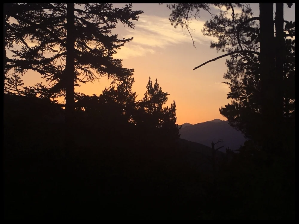 Sun setting towards the end of our day