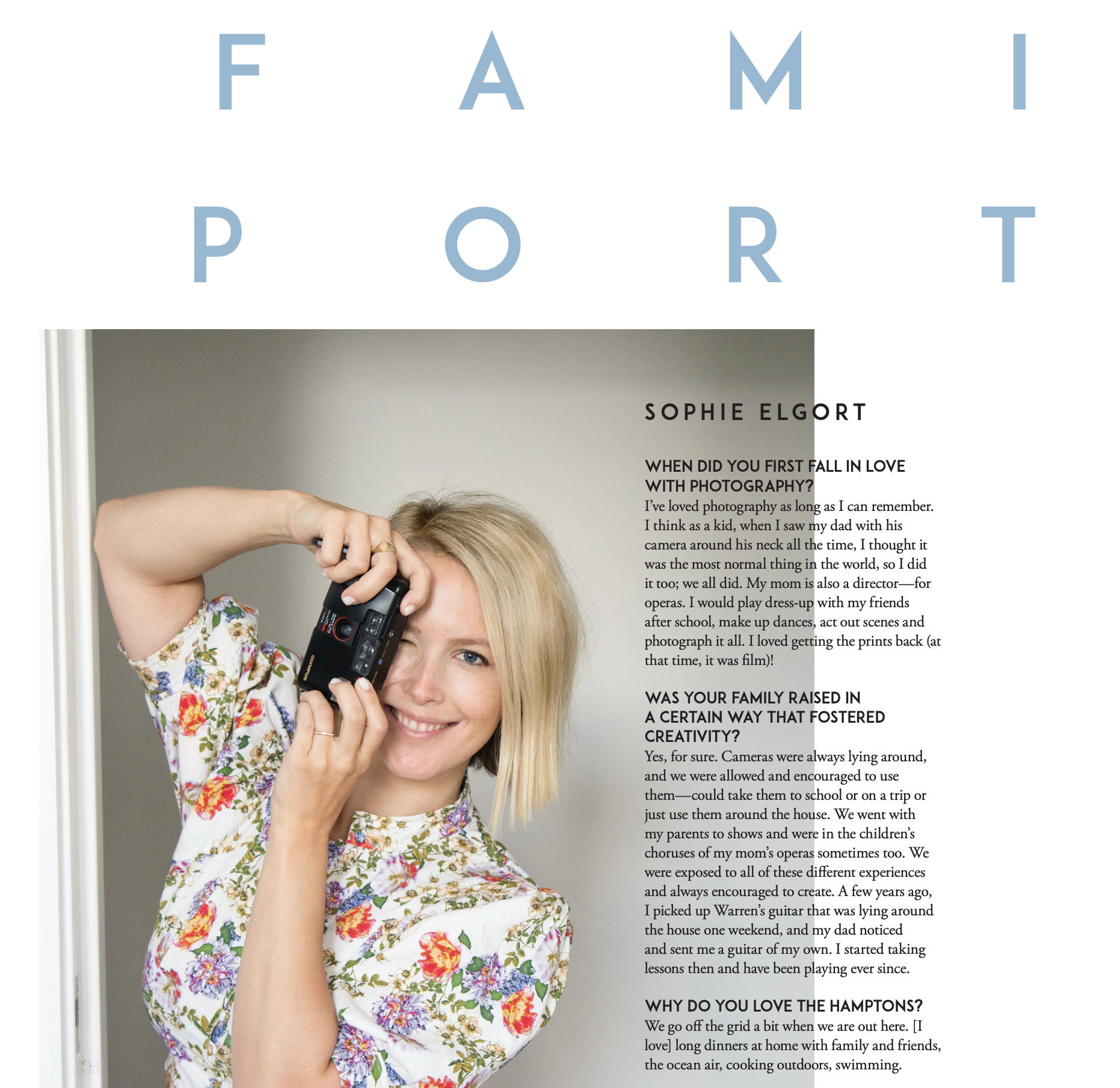 BEACH MAGAZINE - Family Portrait