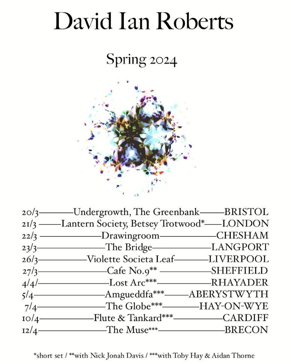 Spring dates start next week! 

@thebridgebakeryandcanteen @thebetseytrotwood @lanternsocietylondon @undergrowthcollective @the_drawingroom_ @cafe9 @violette_records @globeathay @museumwales @themusebrecon #livemusic #langport #bristolmusic #chesham 