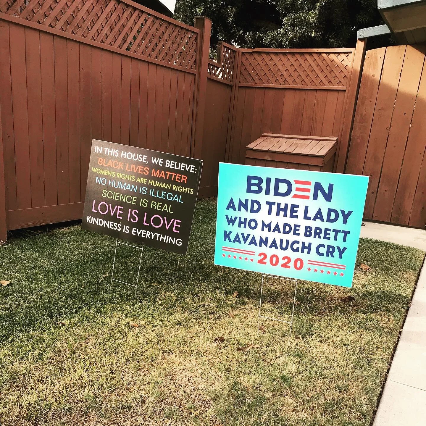 Part 2. My liberal conspiracy of a neighborhood just keeps on giving. May all your dreams come true, my friends. #vote