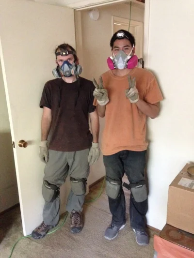 Our friend Danny was a huge help in getting the insulation out.