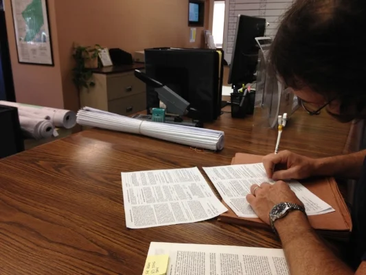 Wen documented the magic moment at City Hall when the permit was issued. Not terribly picturesque I'm afraid, but significant nonetheless!