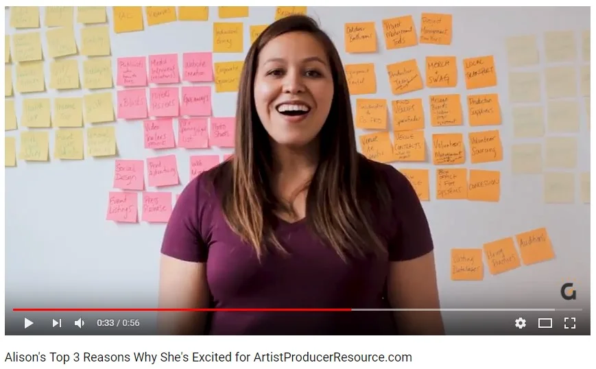 Alison's Top 3 Reasons Why She's Excited about ArtistProducerResource.com