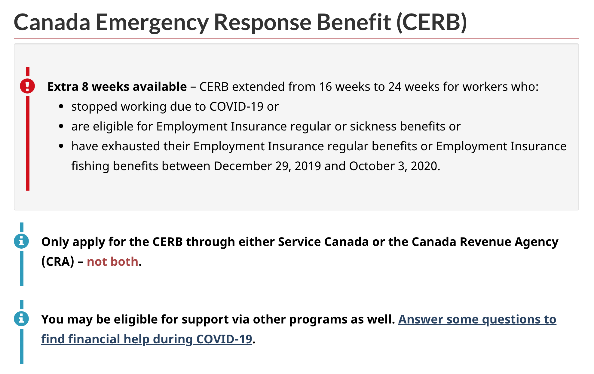 An Update on CERB — Generator