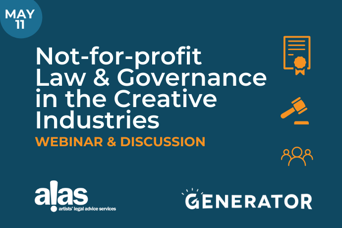Webinar &amp; Discussion: Not-for-profit Law &amp; Governance in the Creative Industries