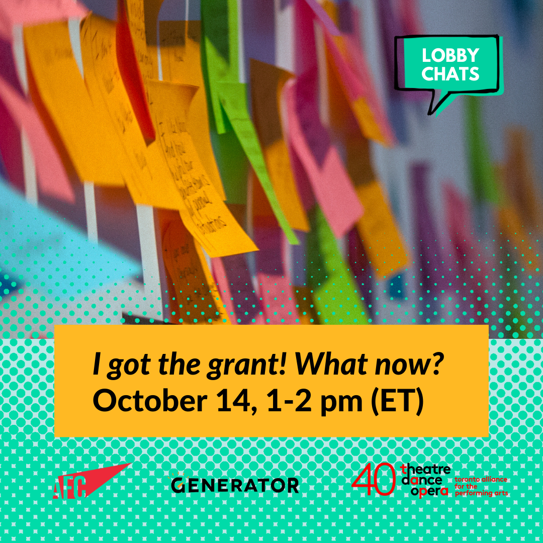 Event: "I got the grant! What now?" Lobby Chat with The AFC and TAPA