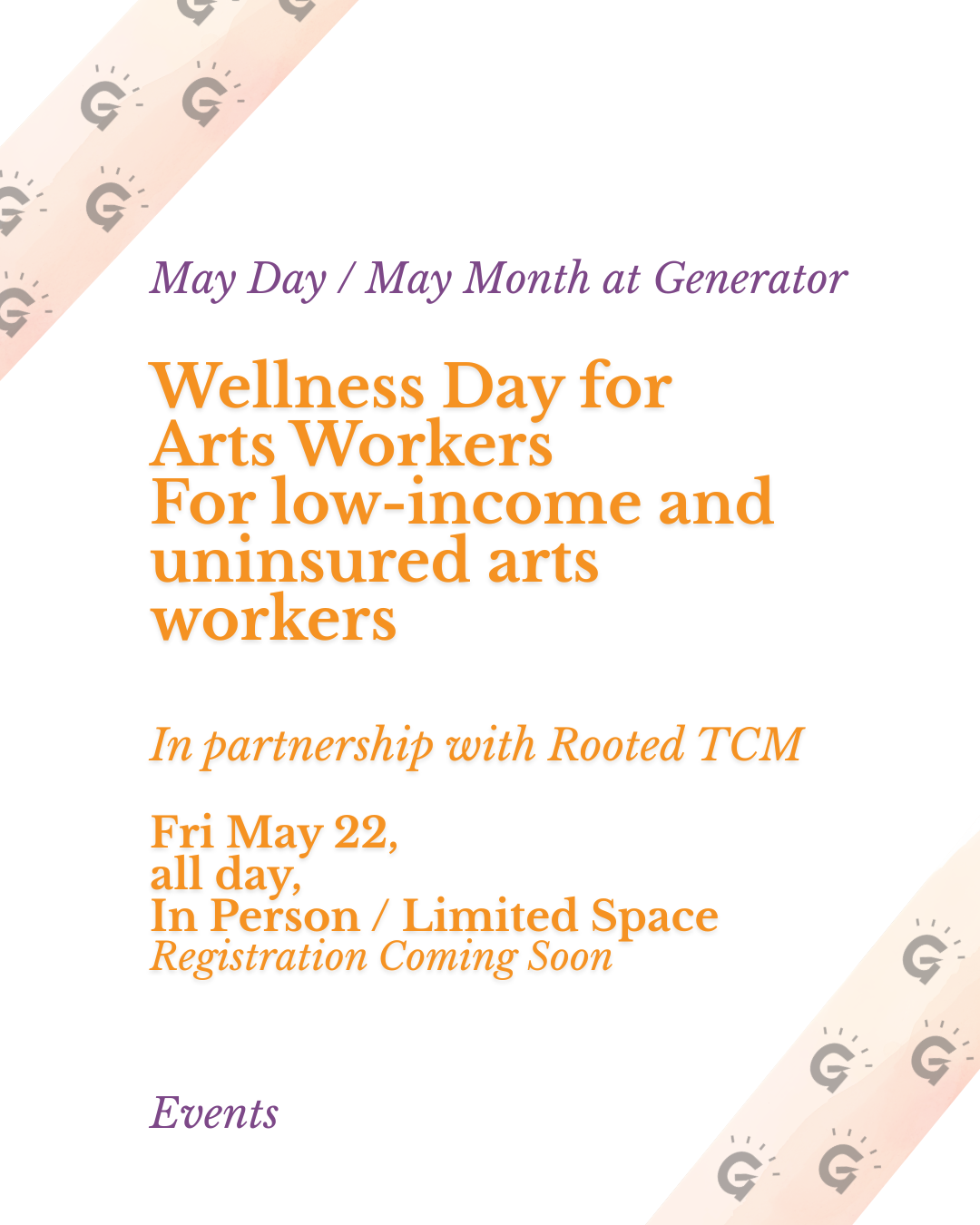 Wellness Day for Arts Workers For low-income and uninsured arts workers