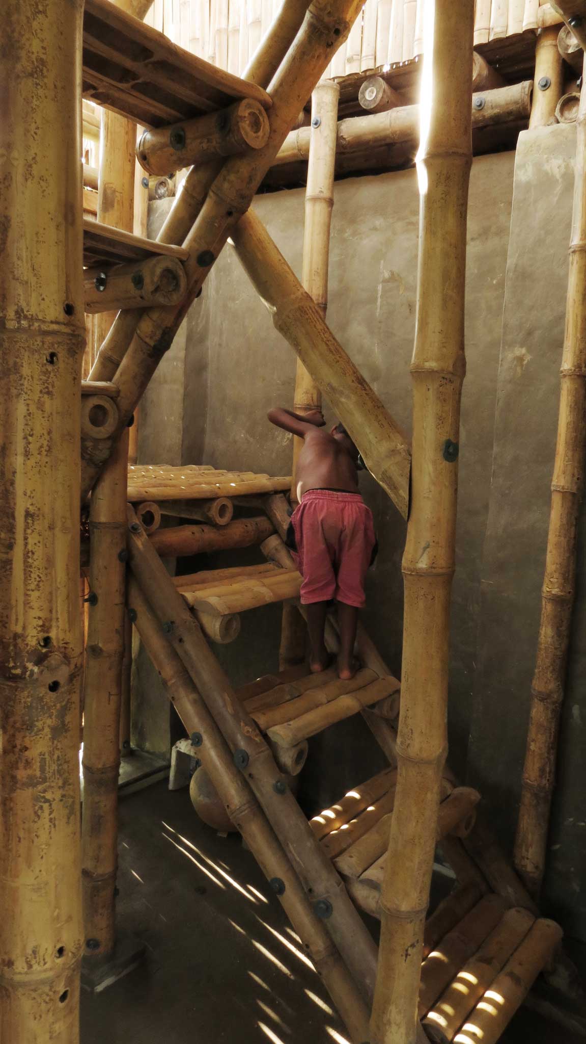 Bamboo staircase