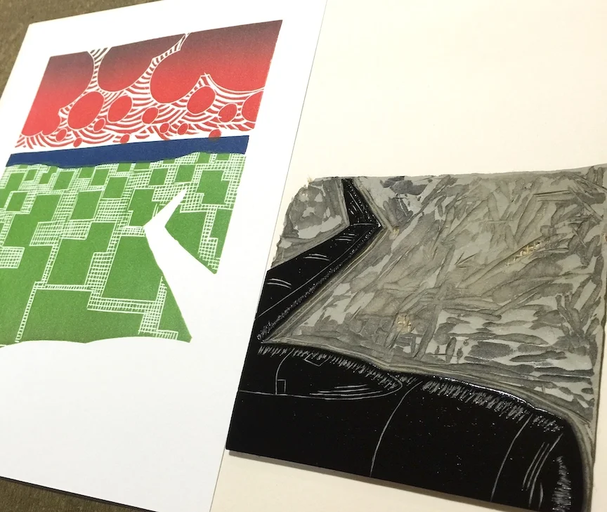 Linocut Book Cover Design — Linocut Artist Boarding All Rows