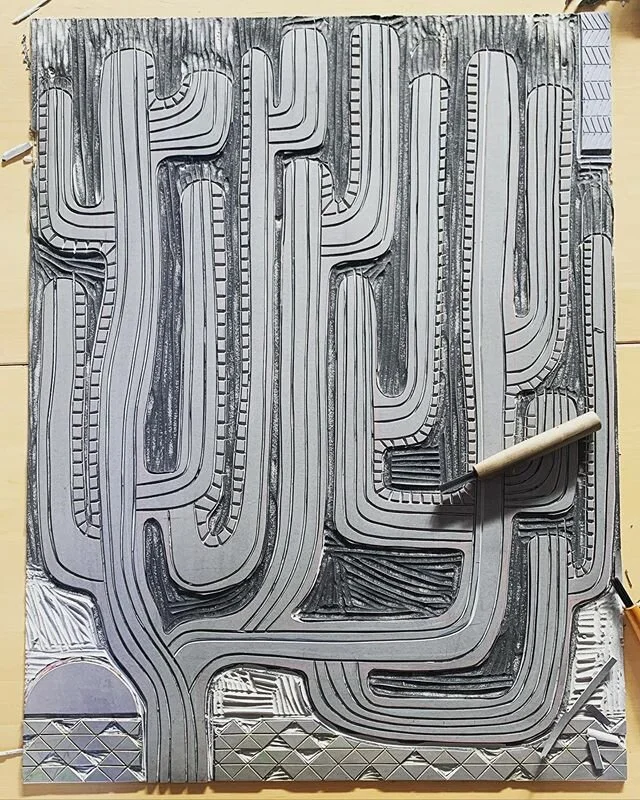 Reduction Linocut StepbyStep and Fixing Lino Mistakes — Linocut