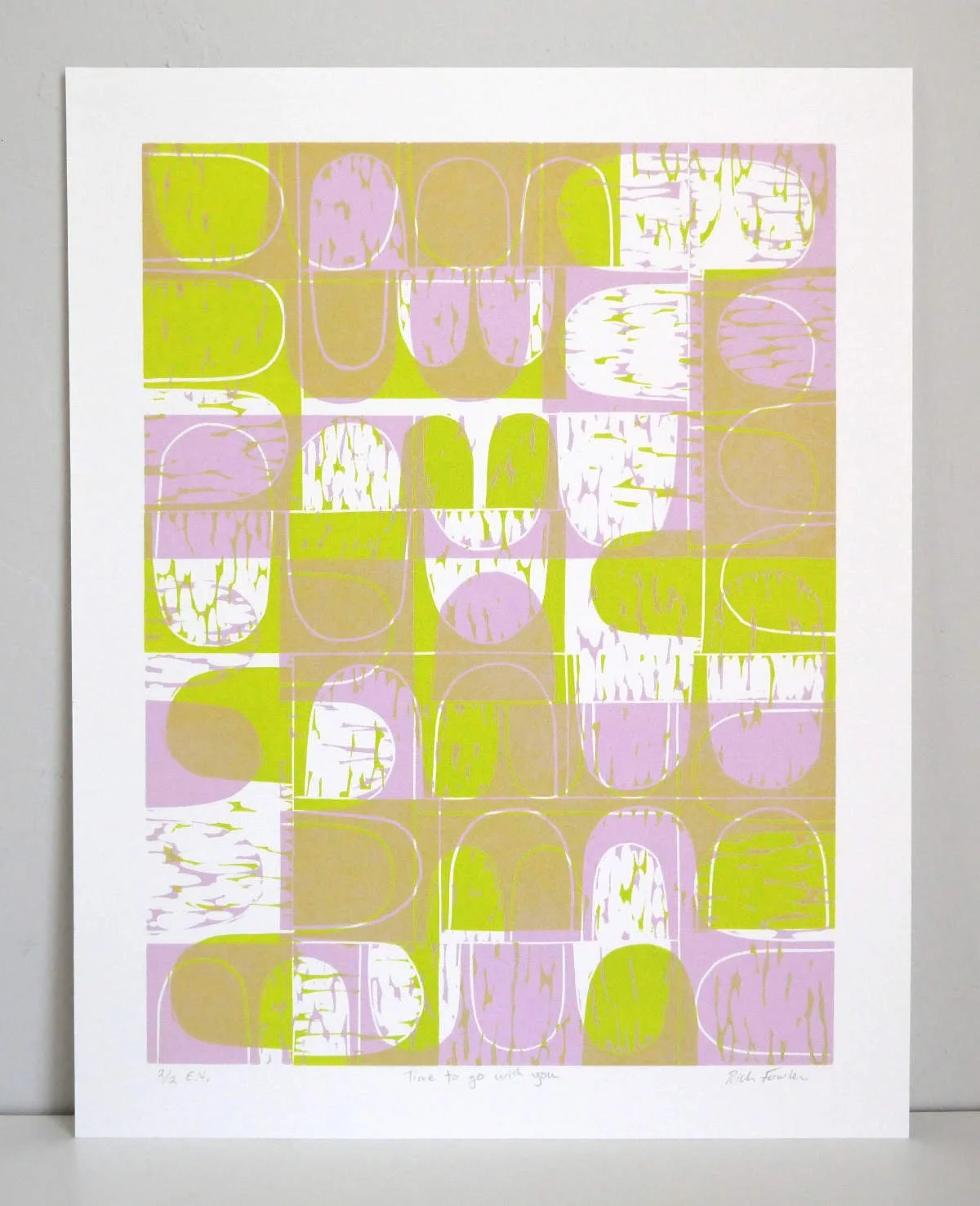 Time to go with you (2022) - Lino Cut Print