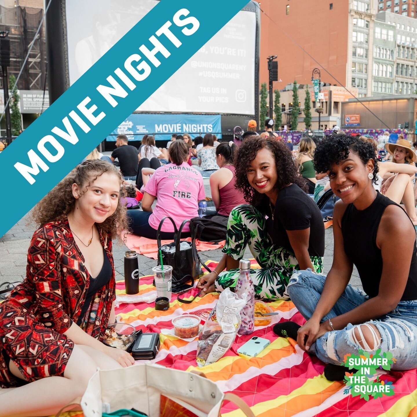 Are you ready for movies in Union Square Park? 🎥🤩

Starting tomorrow, bring your blankets and popcorn for family-friendly movies on the Center Lawn. All movies begin at 8 PM!

Movie Summer Lineup: 
🍿 Thursday, July 13 - Moana
🍿 Thursday, July 20 