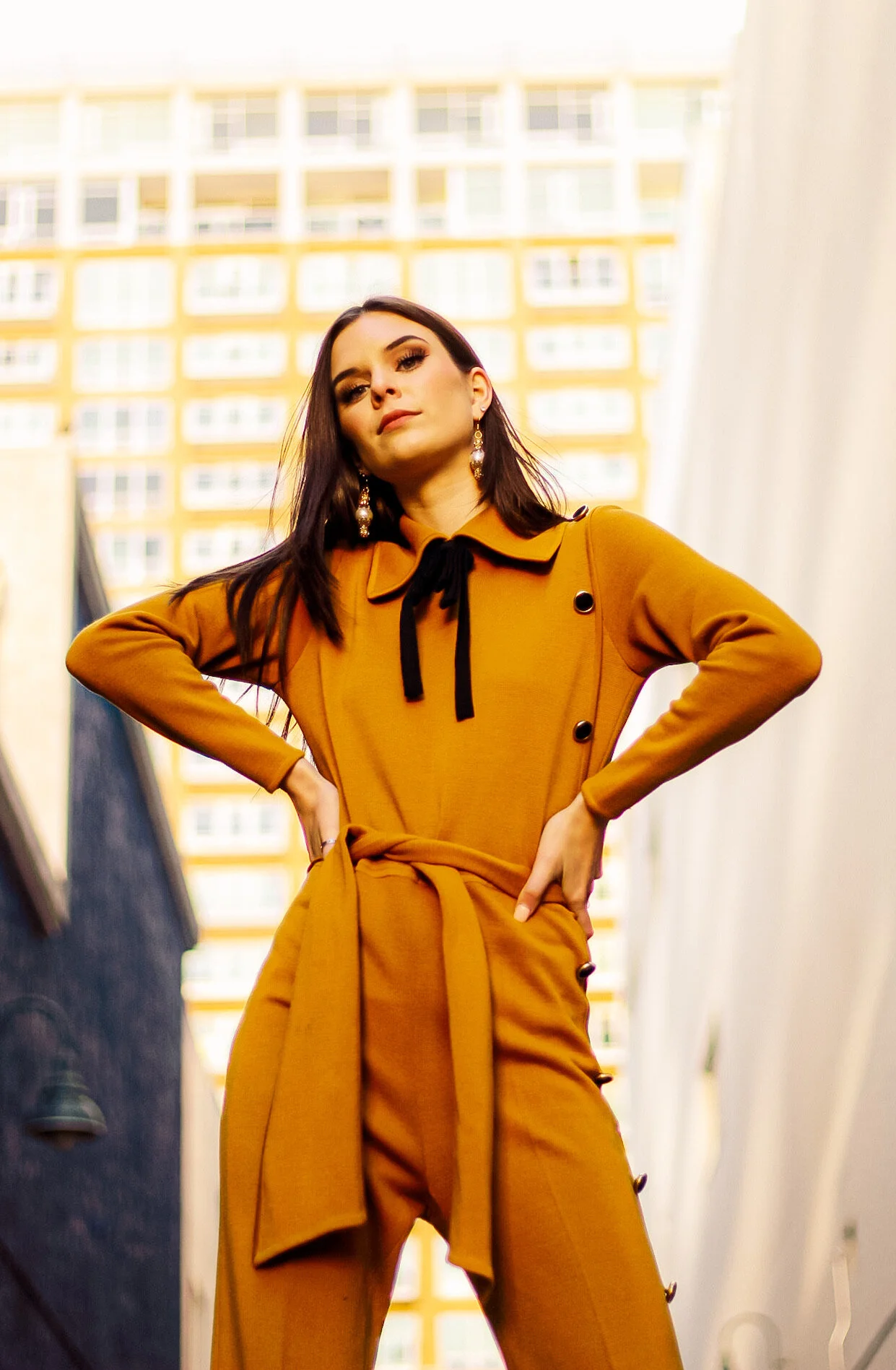 mustard yellow jumpsuit