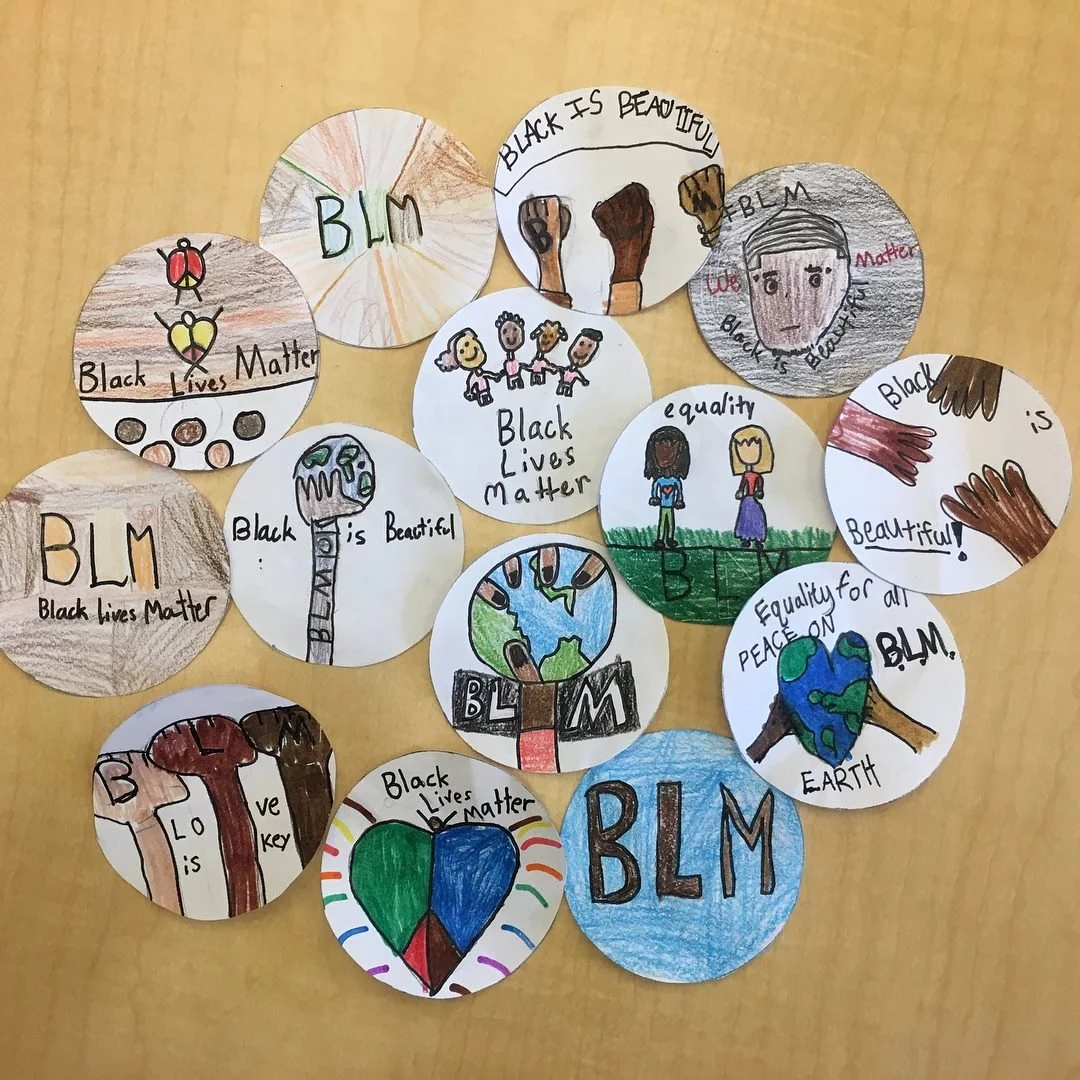 Black Lives Matter artwork made by Corlears students