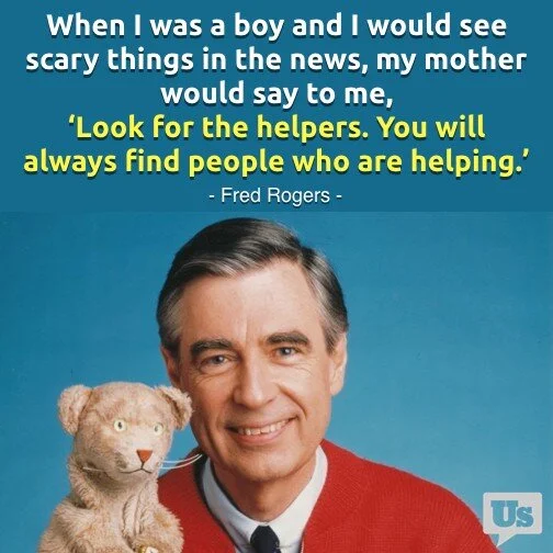 Mr Rogers Helpers Quote Corlears Cares: 'Color & Converse' Activities Help Students Reflect, Be  Helpers | Corlears School