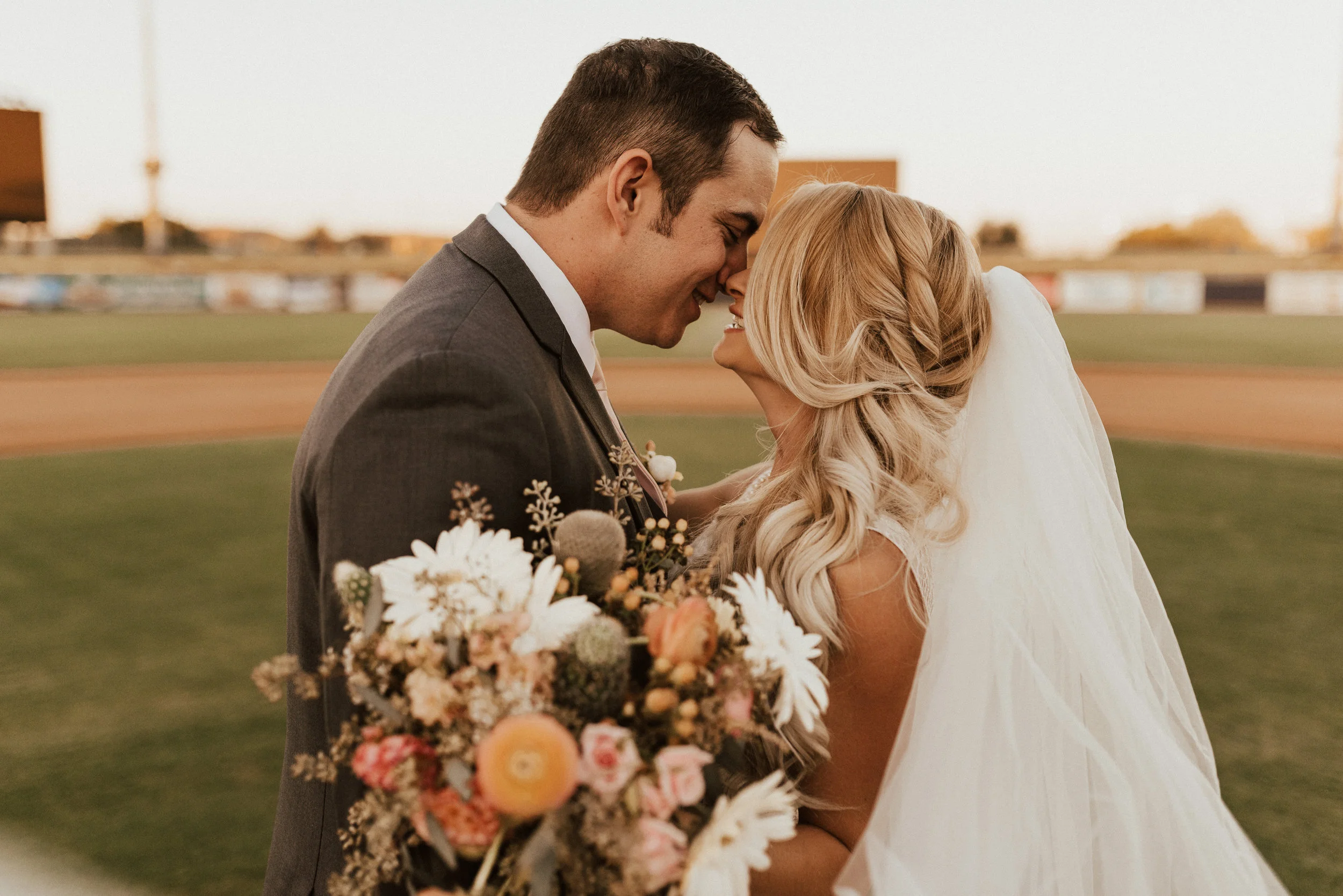 CHRIS + BROOKE // ARIZONA BASEBALL FIELD WEDDING