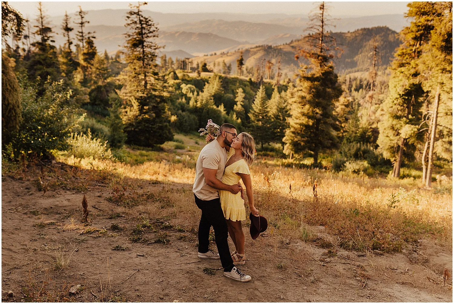 ALEX + TASHA // SUMMERTIME BOGUS BASIN MOUNTAINTOP IDAHO ENGAGEMENT