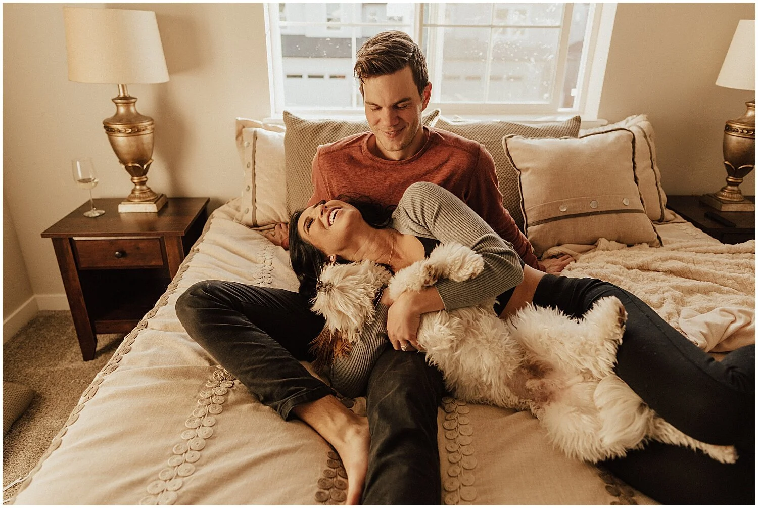 TESS + BEN // COZY IN HOME SESSION WITH ALL THE FUR BABIES