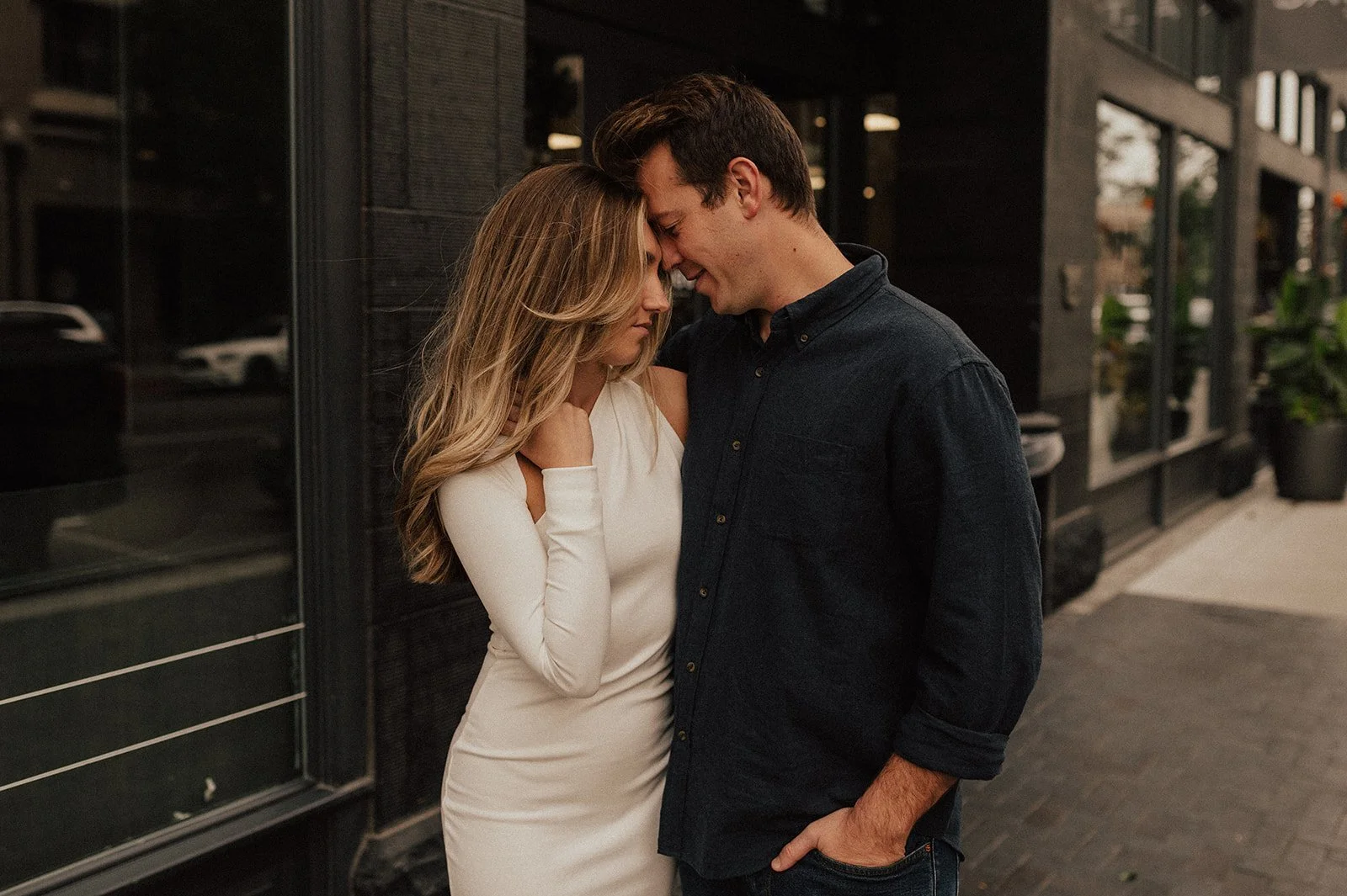 ALAINA + ANDY // CLASSY IDAHO STUDIO + DOWNTOWN ENGAGEMENT SESSION
