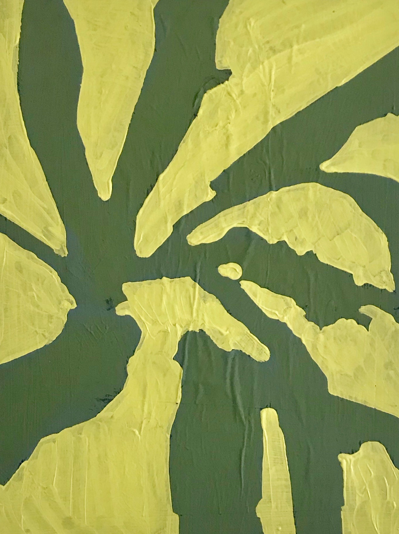 Untitled (plant painting) , 2018, acrylic on canvas, 30cm x 40cm