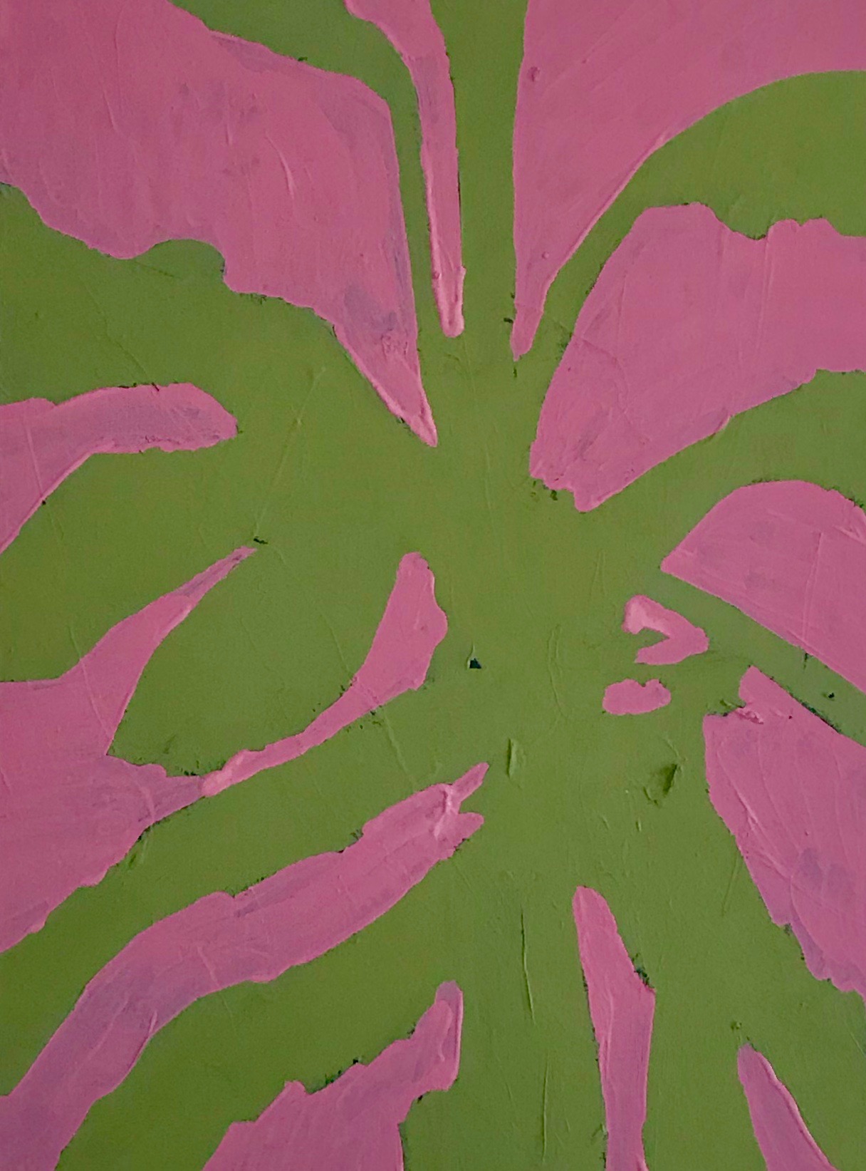 Untitled (plant painting) , 2018, acrylic on canvas, 30cm x 40cm