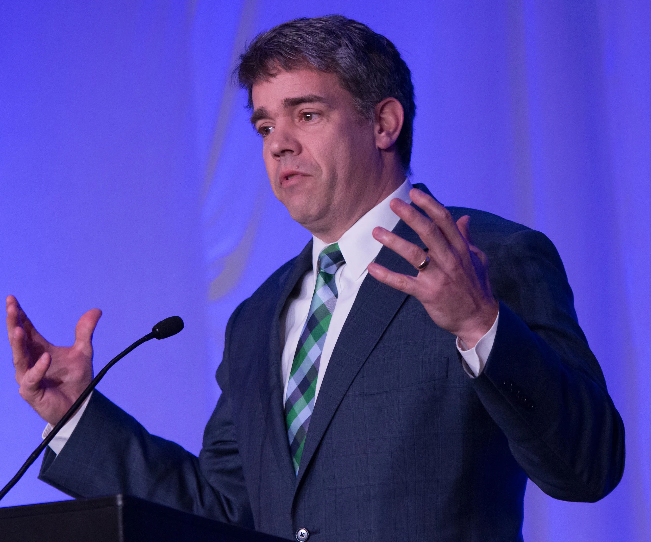 Jimmy Kemp of the Jack Kemp Foundation addresses the conference.