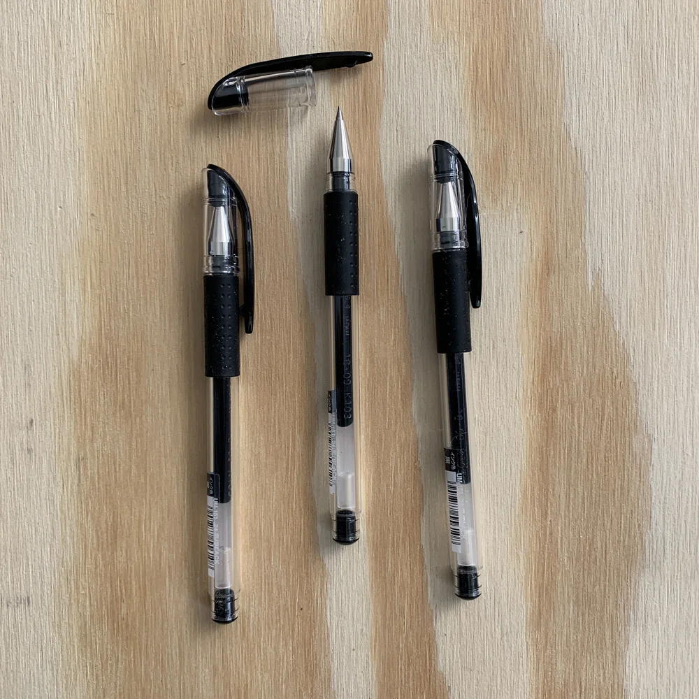 Uni-ball Signo UM-151 Gel Pen Black (Pack of 3) — doane paper