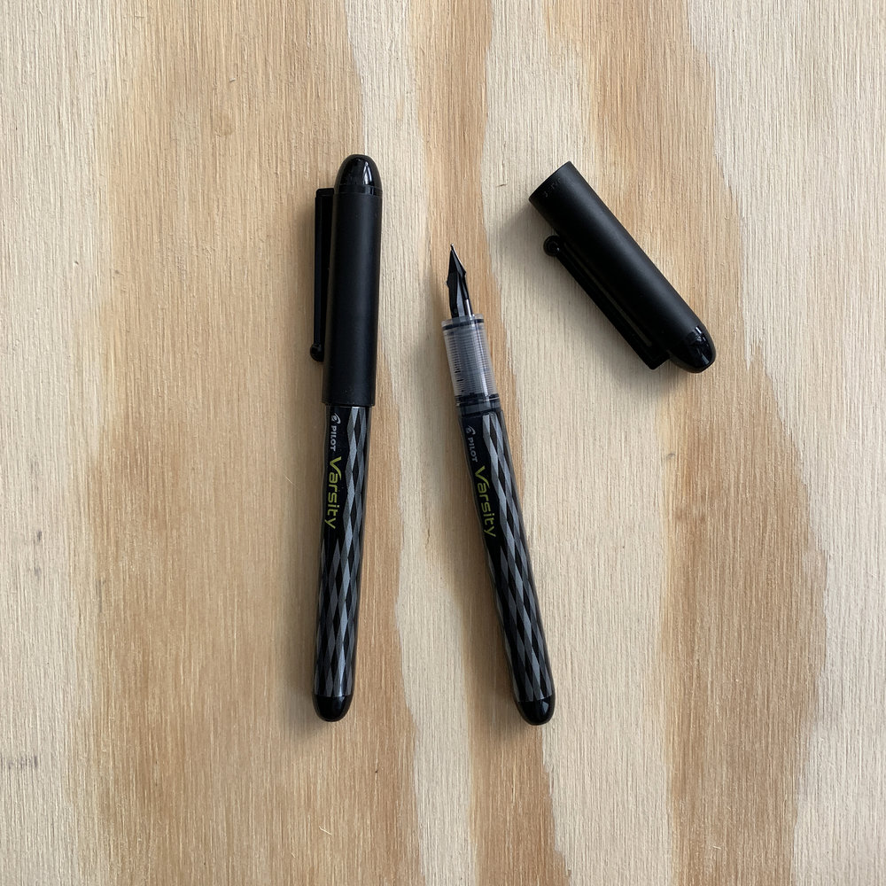 Pilot Varsity Fountain Pen Black (Pack of 2) — doane paper