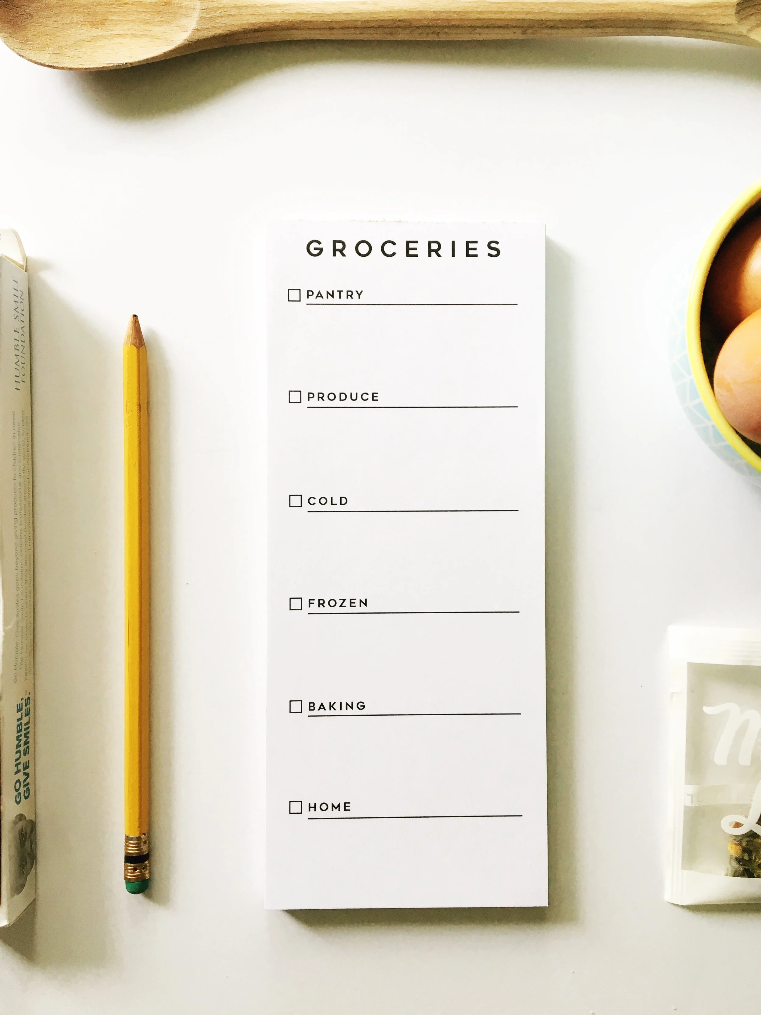 Groceries List By Category Notepad