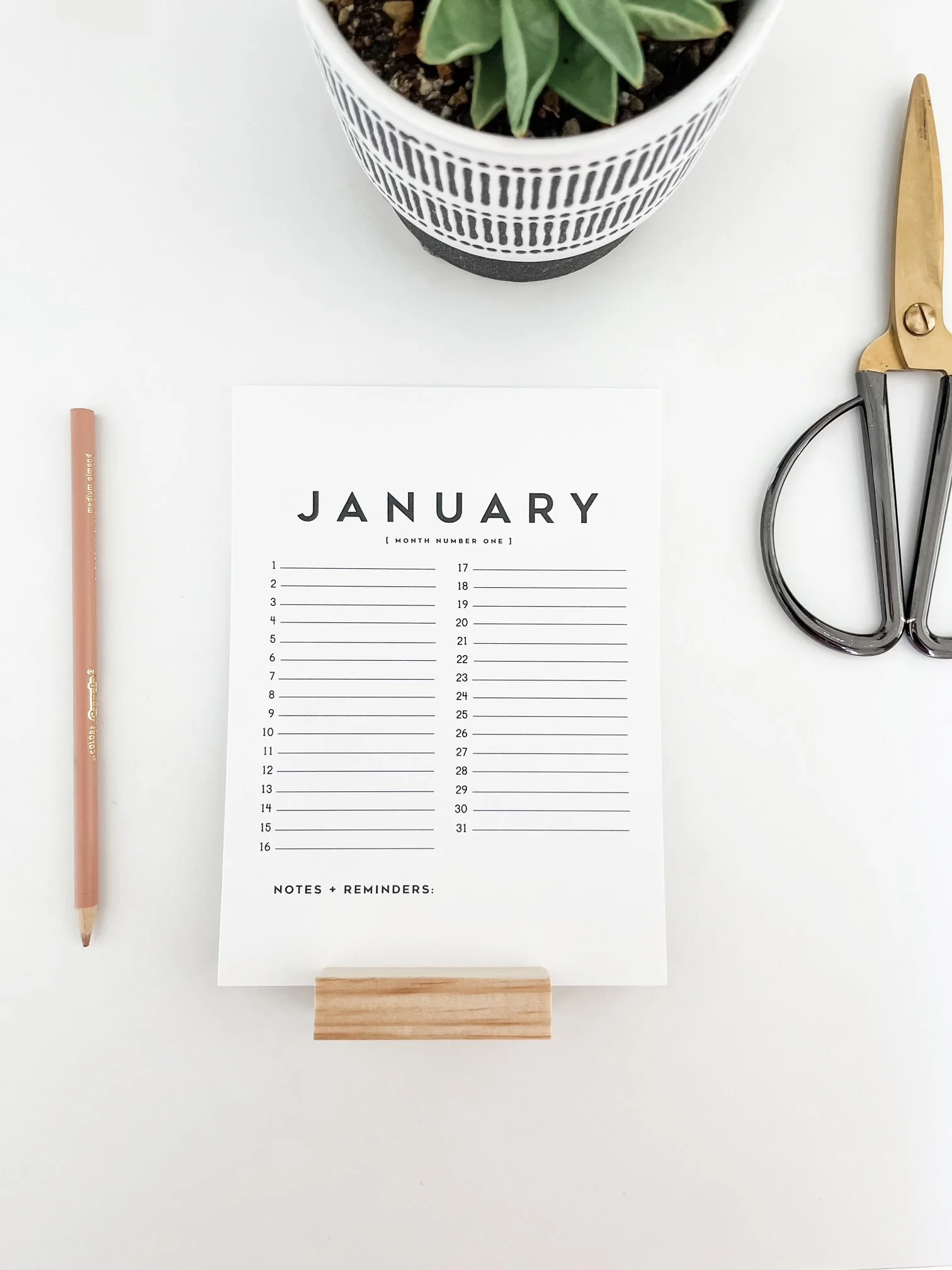 Minimal Birthday Calendar | Perpetual Calendar